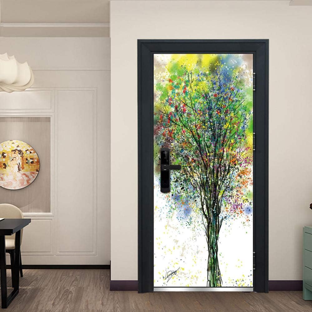 QIANWEIXI Door Stickers For Interior Doors 3D Quote Wall Sticker