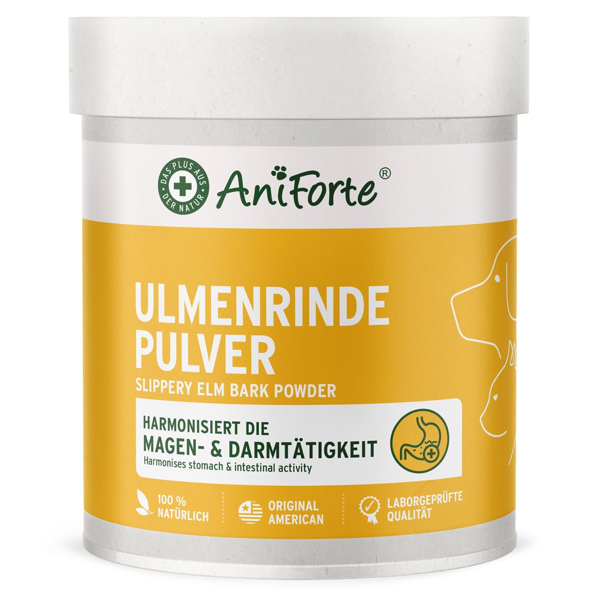 AniForte Slippery Elm Powder 250g: Slippery Elm for Cats & Dogs - Harmonises Stomach and Gastrointestinal Activity
