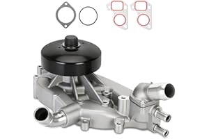 TOPFURN AW5104 engine water pump with thermostat, Suitable for 4.8L, 5.3L, 6.0L Engines, 1999-2006 Chevy Silverado Water Pump and 2002-2006 Cadillac with Thermostat AW5087 - Replaces 12569519,19195104,252845