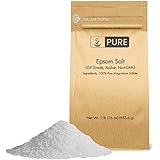 Pure Epsom Salt (1 lb.), Magnesium Sulfate Soaking Solution, All-Natural, Highest Quality & Purity, Top Grade