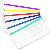 Fulmoon 100 Pcs Dental Zipper Pouches 10 x 4 Inch Clear Dental Bag with Card Slot Tooth Plastic Bags for Hygiene Products Office Prizes(Assorted Colors)