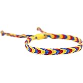 Colombia Flag Bracelet - Bandera de Colombia - Pulsera de Colombia - Colombia Pride Bracelet - Adjustable Colombian Patriotic Jewerly for Men and Women - Handmade Bracelet - Boho Style Bracelet