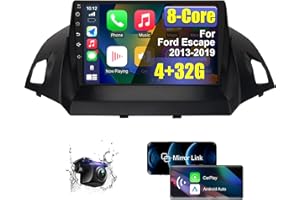 FIUFUL 4+32G 8 Core for Ford Escape 2013 2014 2015 2016 2017 2018 2019 Car Radio Stereo with Wireless Carplay Android Auto, 9 Inch HD Touchscreen Android 12 Car Radio with Backup Camera Bluetooth AM/FM/RDS
