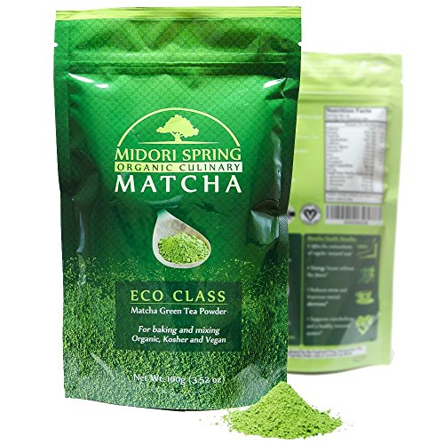 Midori Spring Organic Eco Class Culinary Grade Matcha Green Tea Powder for Cooking and Baking Kosher, Vegan Certified 100g, 3.52 oz.