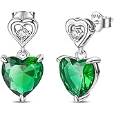 HUIPOJUE 925 Sterling Silver Stud Earrings for Women, Hypoallergenic Flat Back Earrings Jewelry Gifts for Sensitive Ears