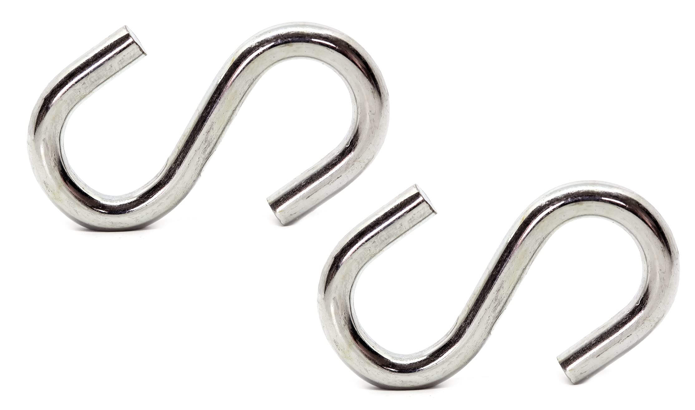 Stainless Steel Heavy Duty S Hook 8mm Thick Hammock S-Hook (Pack of 2) up to 250kg H08B