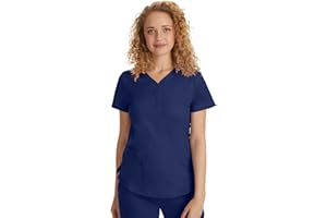 healing hands Purple Label Scrubs Women's Jane V-Neck 2 Pocket Top
