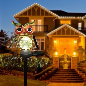 Garden Solar Light, Waterproof LED Owl Decorative Lights, Garden Decorations Stake Light Solar Lighting Gift for Outdoor Walkway, Patio, Pathway, Yard, Lawn