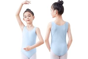 4-14Y Girls Dance Leotard Tank Tops Ballet Cut Leotard Style Tees Kids 2025 Summer Trendy Comfy Blouses Shirt