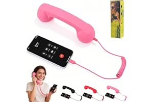 Retro Phone Handset for iPhone, Type-C 2026 New Vintage Retro Telephone Wired Handsets Style Landline Handle Receiver for Cel