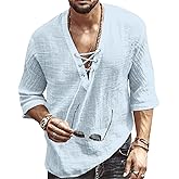 Men's Fashion Shirt Short Sleeve Beach V-Neck Drawstring Printing Yoga African Summer Top