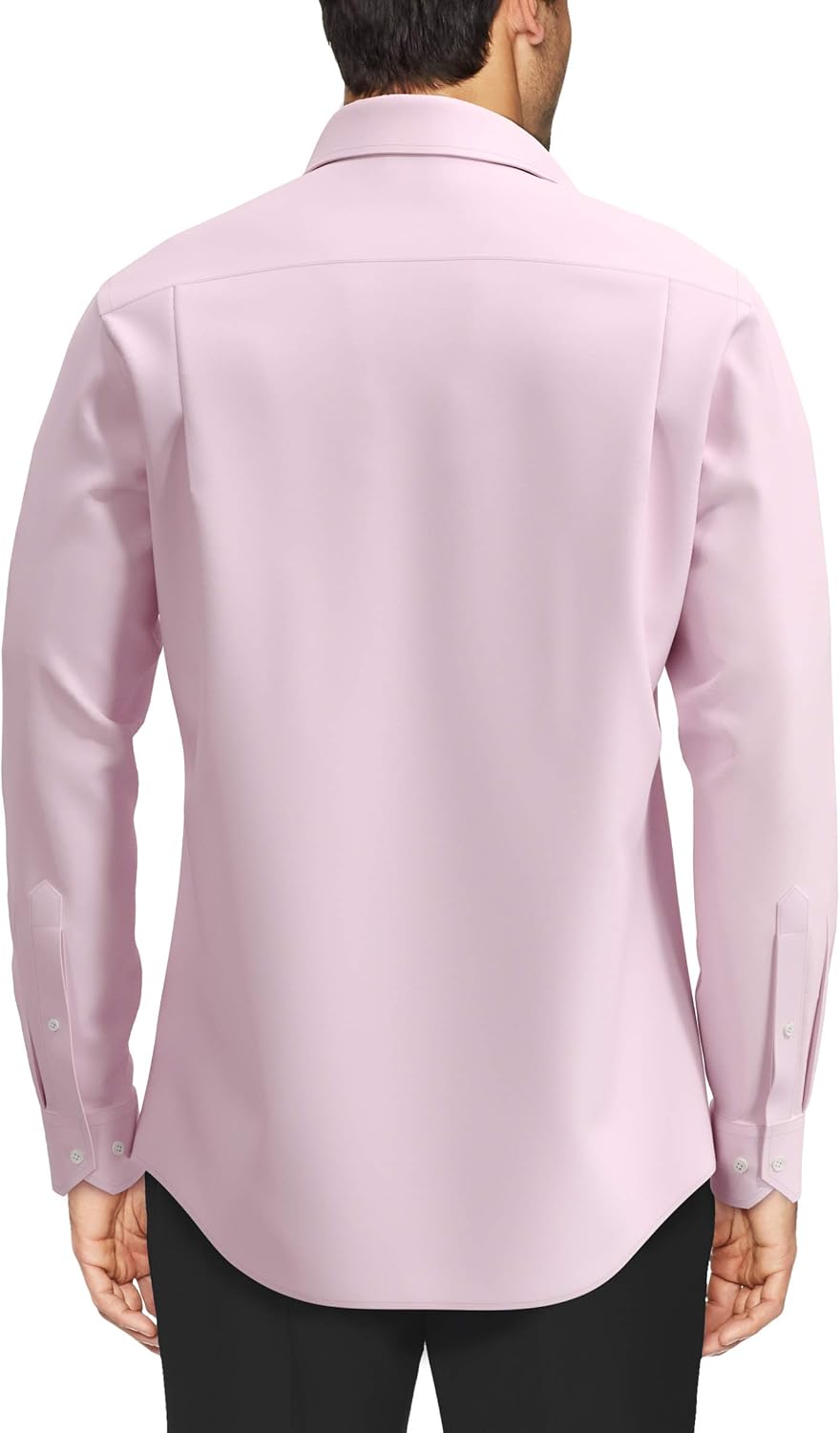 Buttoned Down Men's Standard Tailored-fit Spread Collar Solid Non-Iron Dress Shirt: Clothing