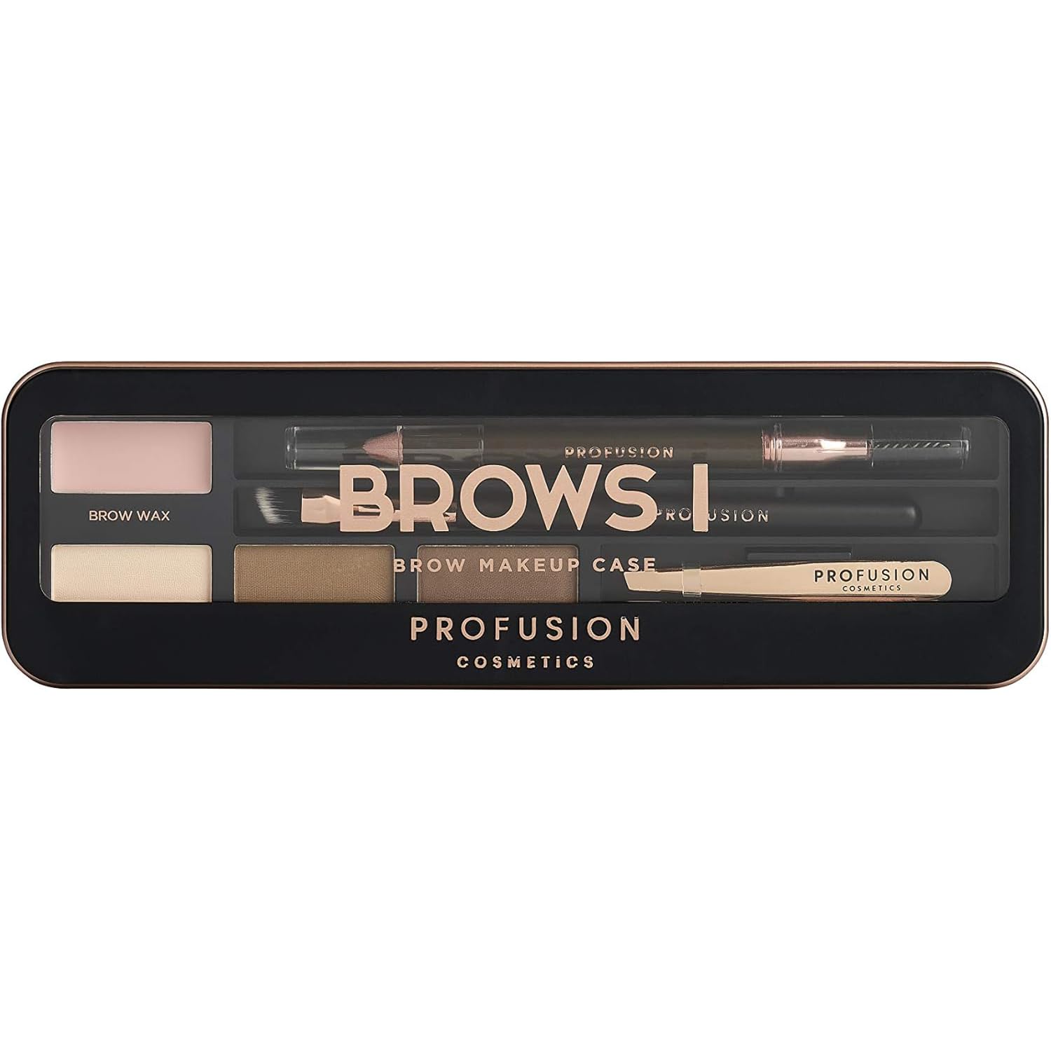 Profusion Cosmetics Eyebrow Pro Makeup Case Brows I - Light Medium