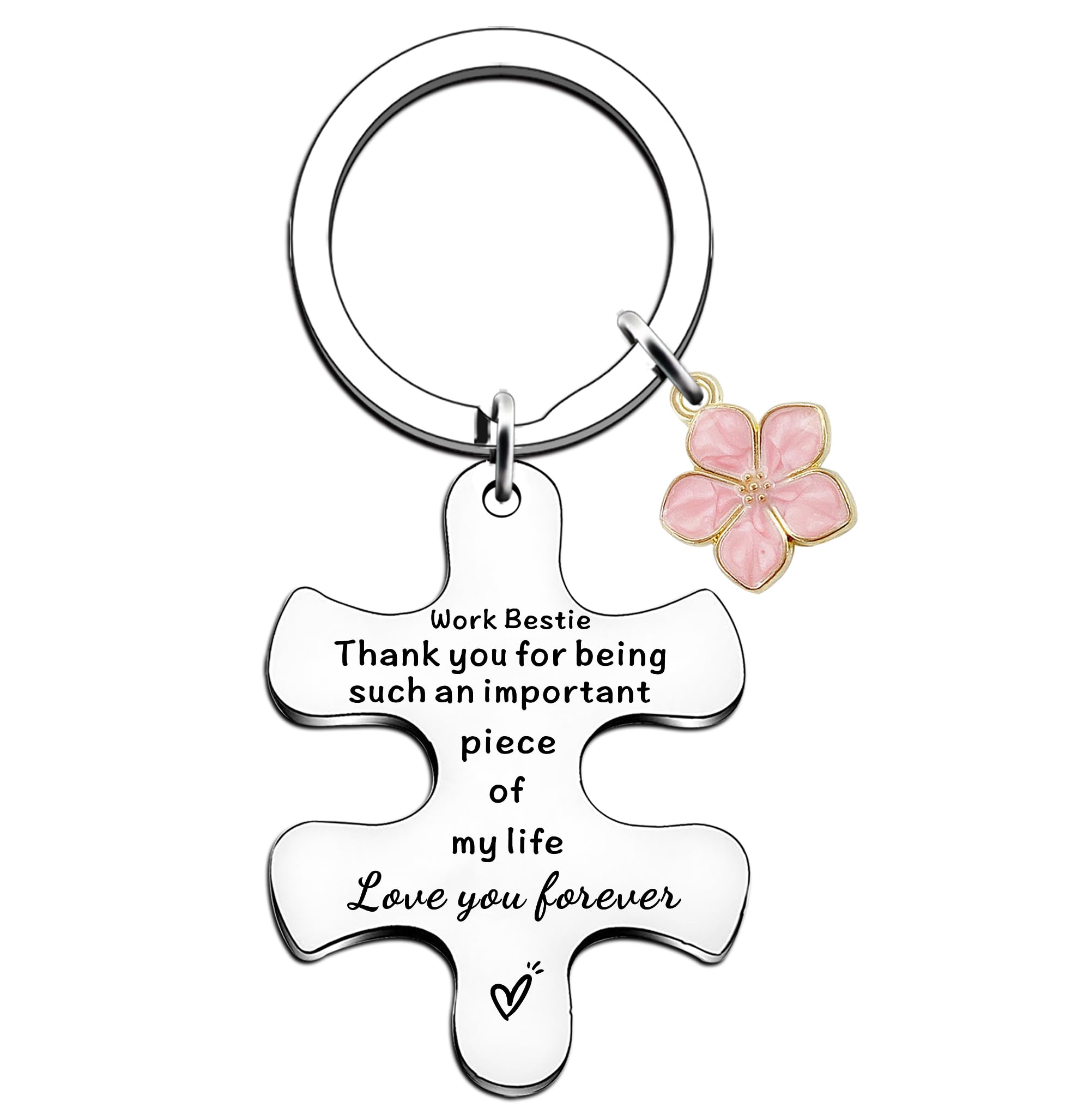 SDOFY Work Bestie Keychain - Thank You & Goodbye Gifts for Colleagues & Coworkers