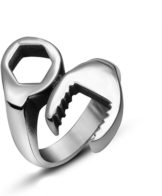 OAKKY Men's 316l Stainless Steel Classical Wrench Rings Amazon.ca Jewelry