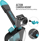 G2RISE SN01 Full Face Snorkel Mask with Detachable Camera Mount XS Black Green view 6