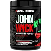 Jacked Factory X John Wick - Wick Mode Pre Workout Powder - Intense Energy, Battle-Ready Focus, Unstoppable Commitment, and Sheer Will - 40 Servings, Osaka Cherry Blossom