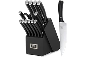 Premium Chef Knife Set,High Carbon Stainless Steel Ergonomic Rivet Handle,Sharp Knife Set for Kitchen,Hundreds of Years of Ma