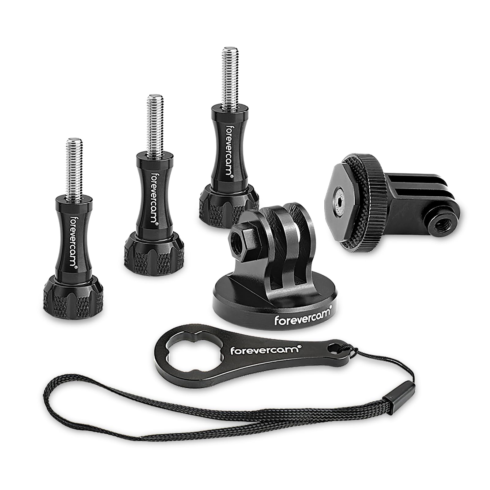 Forevercam Accessories Mounts Kit Aluminum ThumbScrew Set + Wrench Compatible for GoPro Hero 13 12 11 10 9 8 7 Max 2 Max Fusion