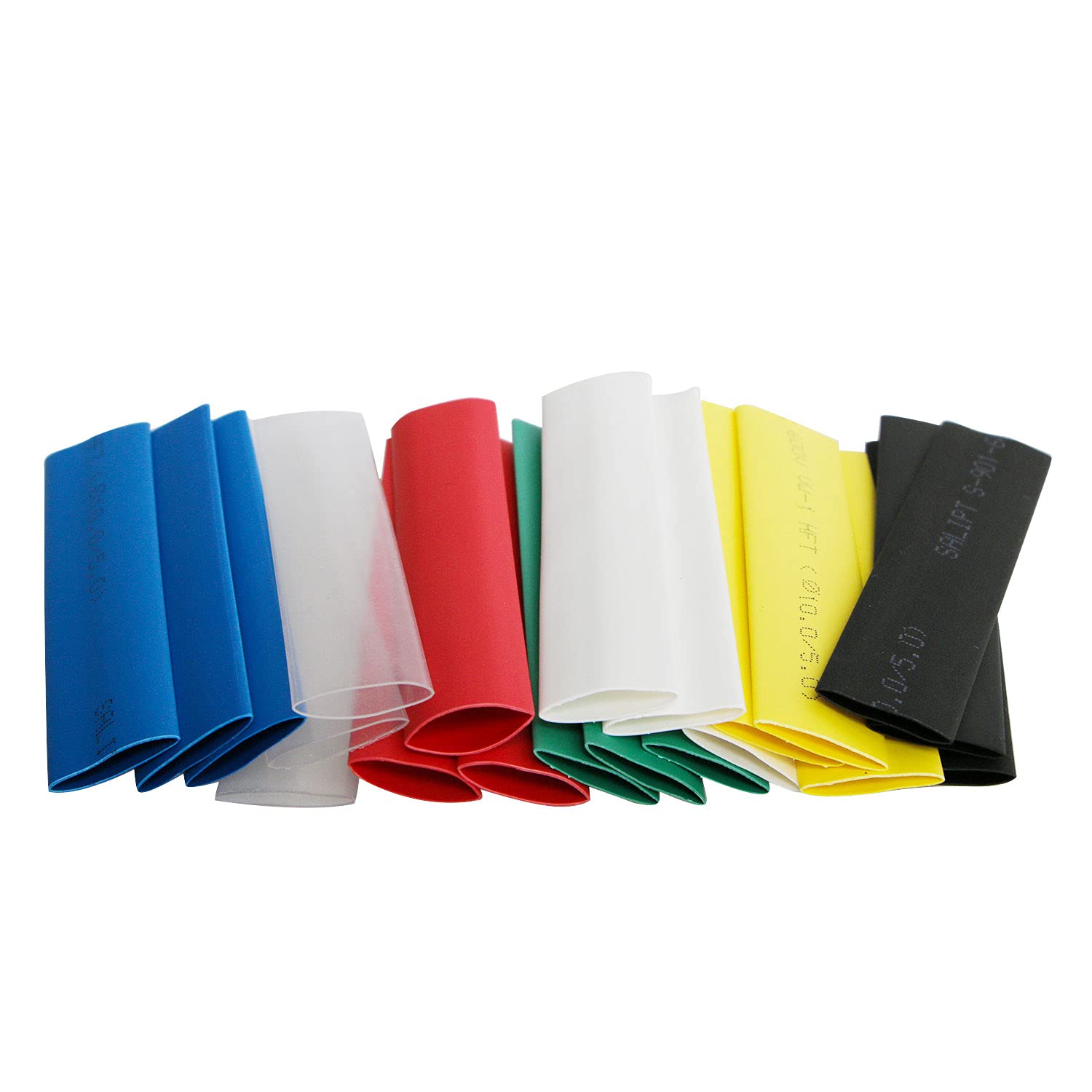 Heat Shrink Tubing Kit, Heat Shrink Tubes Wire Wrap, Ratio 2:1 Electrical Cable Sleeve Assortment for Long Lasting Insulation Protection (ID 10mm, 7 Colors) 21pcs