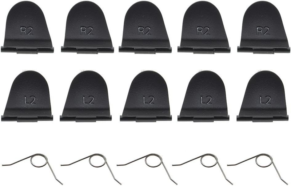 HuaYang L2 R2 Plastic Trigger Replacement Parts Buttons For PS4 Controller Black 5 Pairs