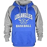 CLORPEAK Mens City Classic Baseball Embroidery Soft Sweatshirt Hoodie