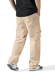 PLEPAN Cargo Pants for Men Drawstring Elastic Waist