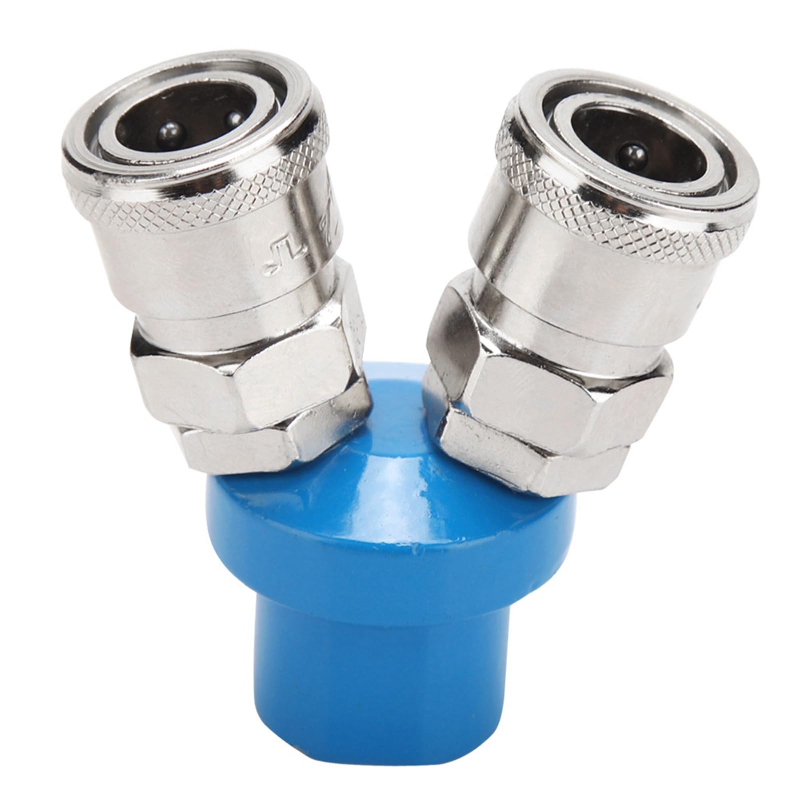 1/4" C-Type Manifold Splitter, Pneumatic Quick Fitting Air Pump Air Compressor Connector (2 Way Quick Fitting)