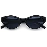 SA106 Womens Mod Beveled Thick Cat Eye Retro Fashion Plastic Sunglasses