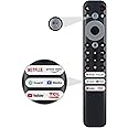 Replacement Google Voice Remote Control for TCL Android TV Mini-LED QLED 4K UHD Smart TV with 6 Shortcut Buttons Netflix, Prime Video, YouTube, Guard, Media and TCL Channel