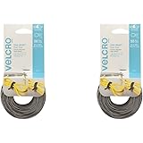 VELCRO snmaIz Brand One Wrap Thin Ties, Black, 8 x 1/2-Inch, 50 Count, 2Pack