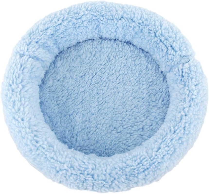 SWIDUUK Soft Plush Guinea Pig Bed Winter Small Animal Cage Mat Guinea Pig Hamster Sleeping Bed Warm Pet Bed Round Donut Nest Sleeping Cushions Bed Comfortable for Guinea Pig Hamster in Winter