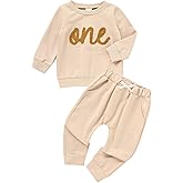 ZOELNIC 1st Birthday Clothes Outfit Boy Baby One Year Old Birthday Outfit Long Sleeve Shirt Pants Fall Winter Outfit Clothes