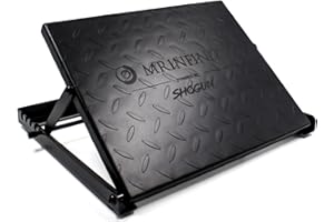 SHOGUN SPORTS Shogun Slant Board for Squats - Premium Steel VMO Board for Calves Knees Toes & Ankles - Improve Posture with Stretching - Standing Slant Board - Adjustable Fitness Equipment - Calf Stretcher Workout