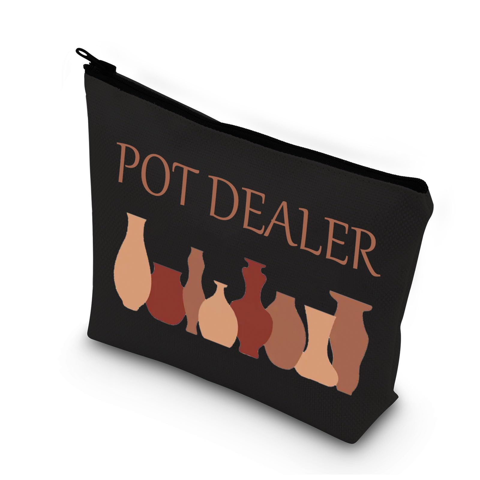 PLITI Pottery Artist Gift Pot Dealer Makeup Bag Ceramic Artist Gift Pottery Lover Gift Pottery Student Graduation Zipper Bag (Pot Dealer blU)