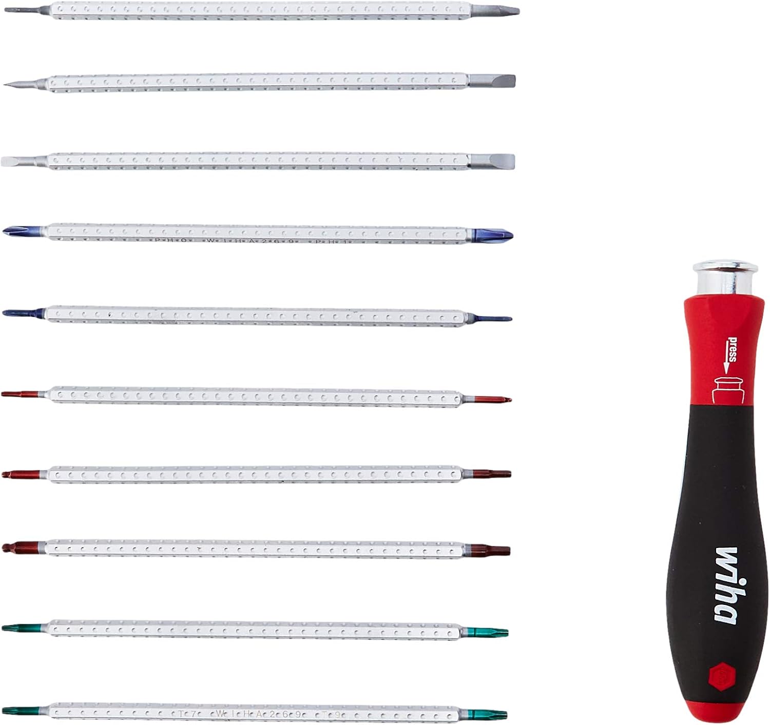 Wiha 2691T11ESD System 4 ESD Screwdriver Set, 11 Piece, Color