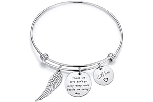 Zuo Bao Memorial Bracelet In Memory Of Dad Mom Sympathy Gift Those We Love Don't Go Away They Walk Beside Us Every Day Loss Jewelry for Her
