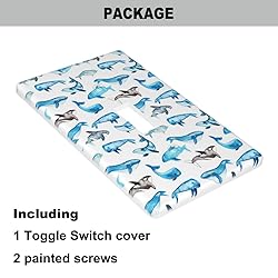Pznen Ocean Whale Single Toggle 1 Gang Wall Plate
