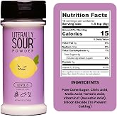 Literally Sour Powder | Levels of Sour &bull; Made in USA &bull; Gluten‑Free &amp; Dye Free &bull; Ideal for Fruits, Drinks, Lemonade &amp; Candy (Level 3)