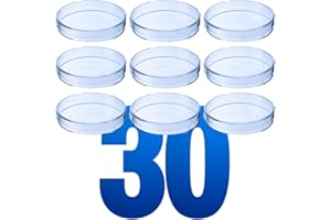 LabXcel Transparent Petri Dishes with Lid - Polystyrene Material, No Vents, Petri Dishes for Lab Analysis, School Project Seed Germination Observation, and Science Experiment - 90x15 mm, 30pcs