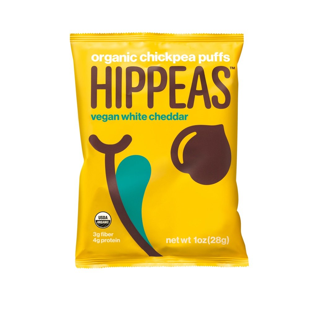 HIPPEAS Organic Chickpea Puffs + Vegan White Cheddar 1 Ounce (Pack of 24) Vegan, GlutenFree