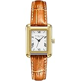VICTORIA HYDE Brown Squace Womens Leather Watch