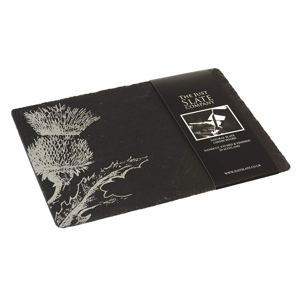 Just Slate Thistle Place Mats (X2), Black, 30cm x 22cm, JS/TM/R2/T