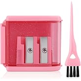 Eyeliner Pencil Sharpener for Eyes and Lip Liner Makeup Large Brow Pencils Small Angled Wing Tip Real Beginners Techniques Eye Shadow Lines Gel Eyebrow Pomade Black Liquid Waterproof Vertex Stencil