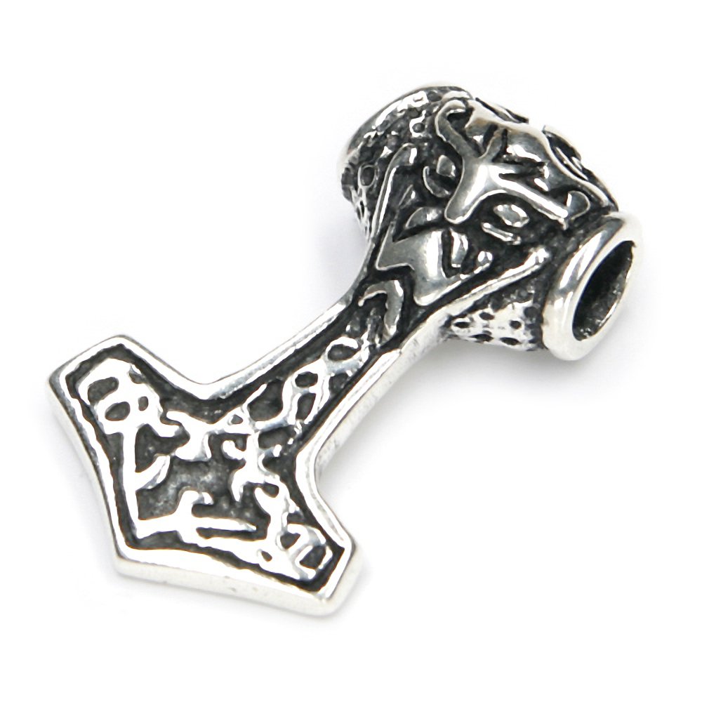 NKlaus pendant Thor's hammer 3,3cm silver 925 Scandinavian Viking talisman 3999