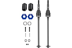 WEFEINO Steel Front Rear Drive Shaft CVD Driveshaft Upgrade Parts for 1/10 Tra-xxas Slash Rustler Stampede Hoss VXL 4X4 2WD RC Car (Front)