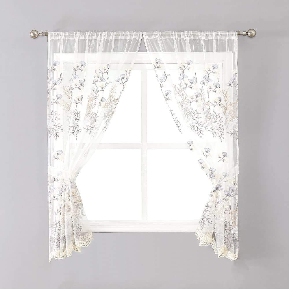 Popular Bath Capri Collection, Window Curtain, Beige — image 1