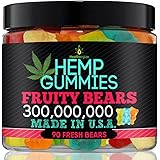 Healthergize Hemp Gummies Premium-Made In USA-Best Tasting Fresh And Fruity Hemp Gummy Bears-Natural Hemp Candy-For Peace And