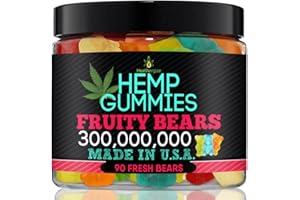 Healthergize Hemp Gummies Premium-Made In USA-Best Tasting Fresh And Fruity Hemp Gummy Bears-Natural Hemp Candy-For Peace And Relaxation, Muscles, Back, Knees, Joints, Party Natural Candy-90 Bears