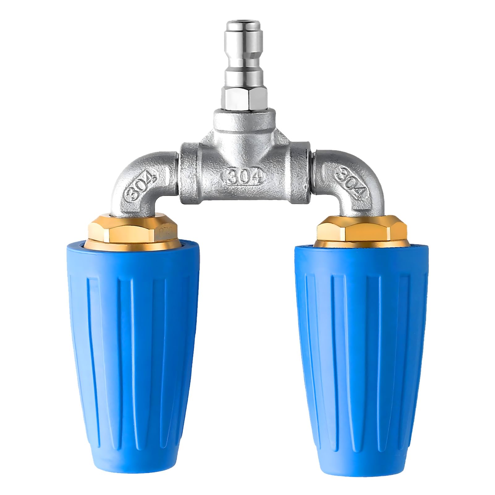 BOROCO Rotating Turbo Nozzle, Dual Turbo Nozzle High Pressure Washer 360° Rotating Tip 4000PSI with 1/4" Quick Connector,Pressure Washer Cleaner Gun Nozzle Accessory